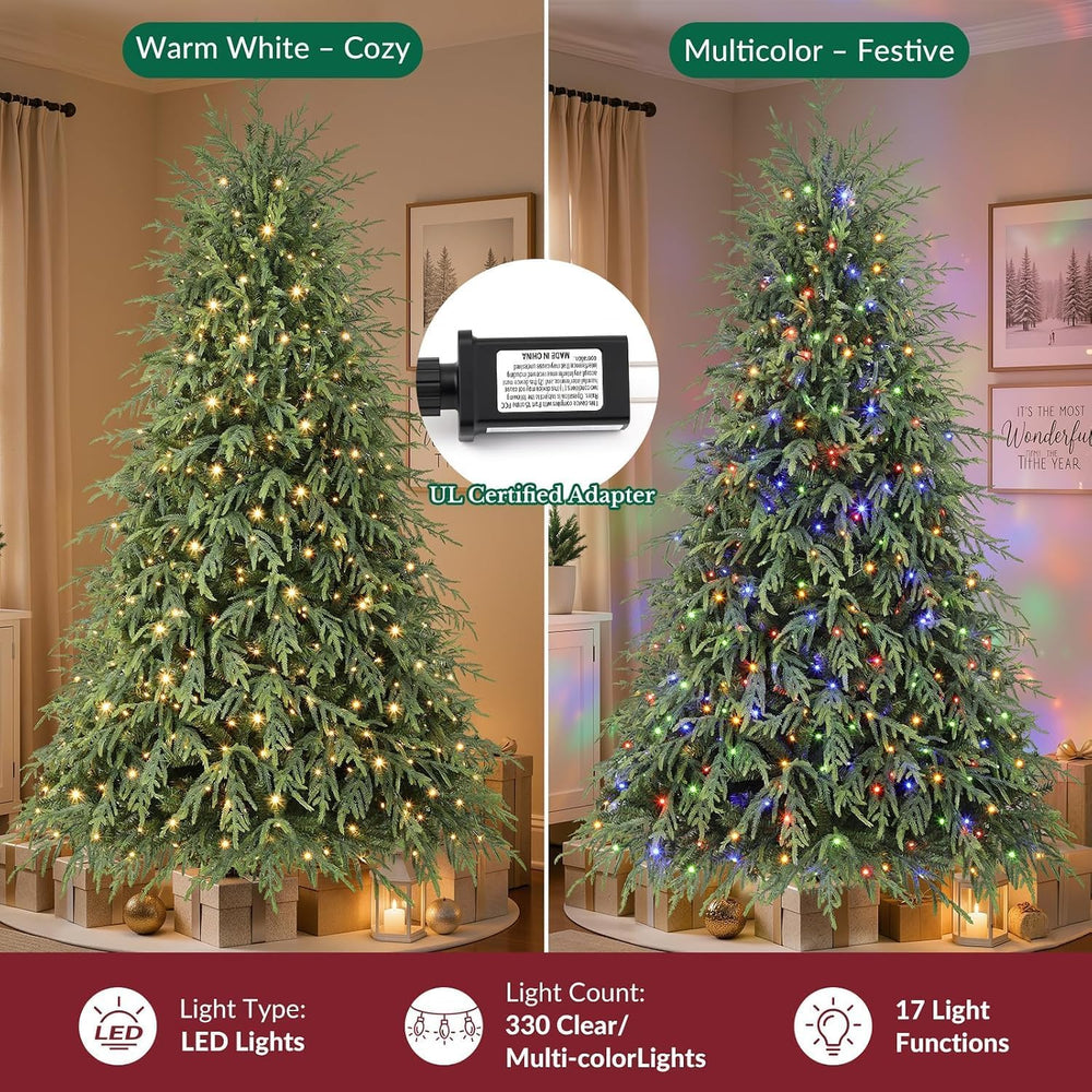 SHareconn 6ft Prelit Artificial Norfolk Pine Christmas Tree Color Lights