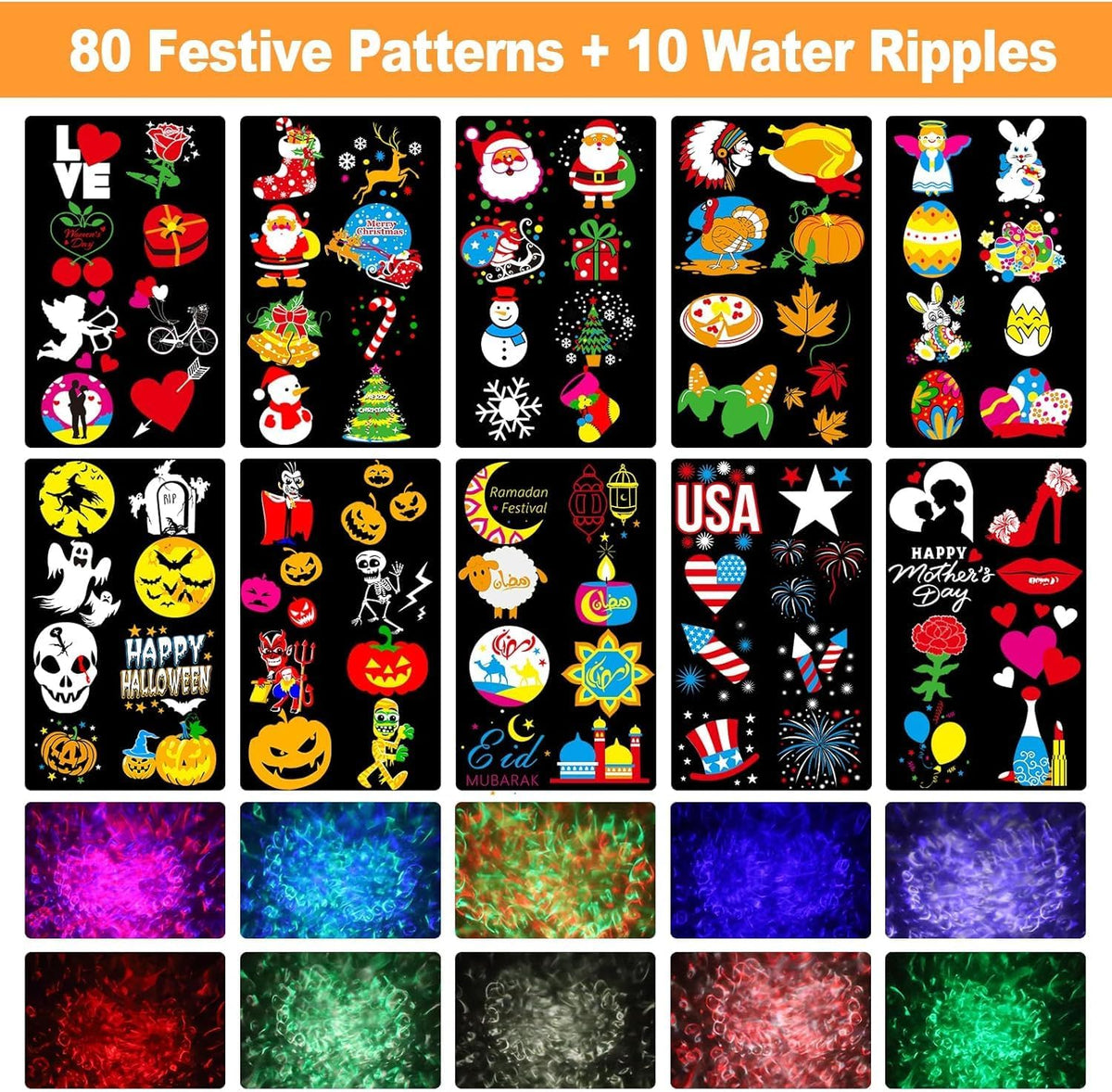 brighter halloween projector lights, 2026 upgraded halloween decorations, close-up detail