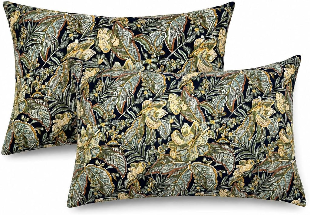 Pack of 2 Patio Lumbar Pillows 12"x20"