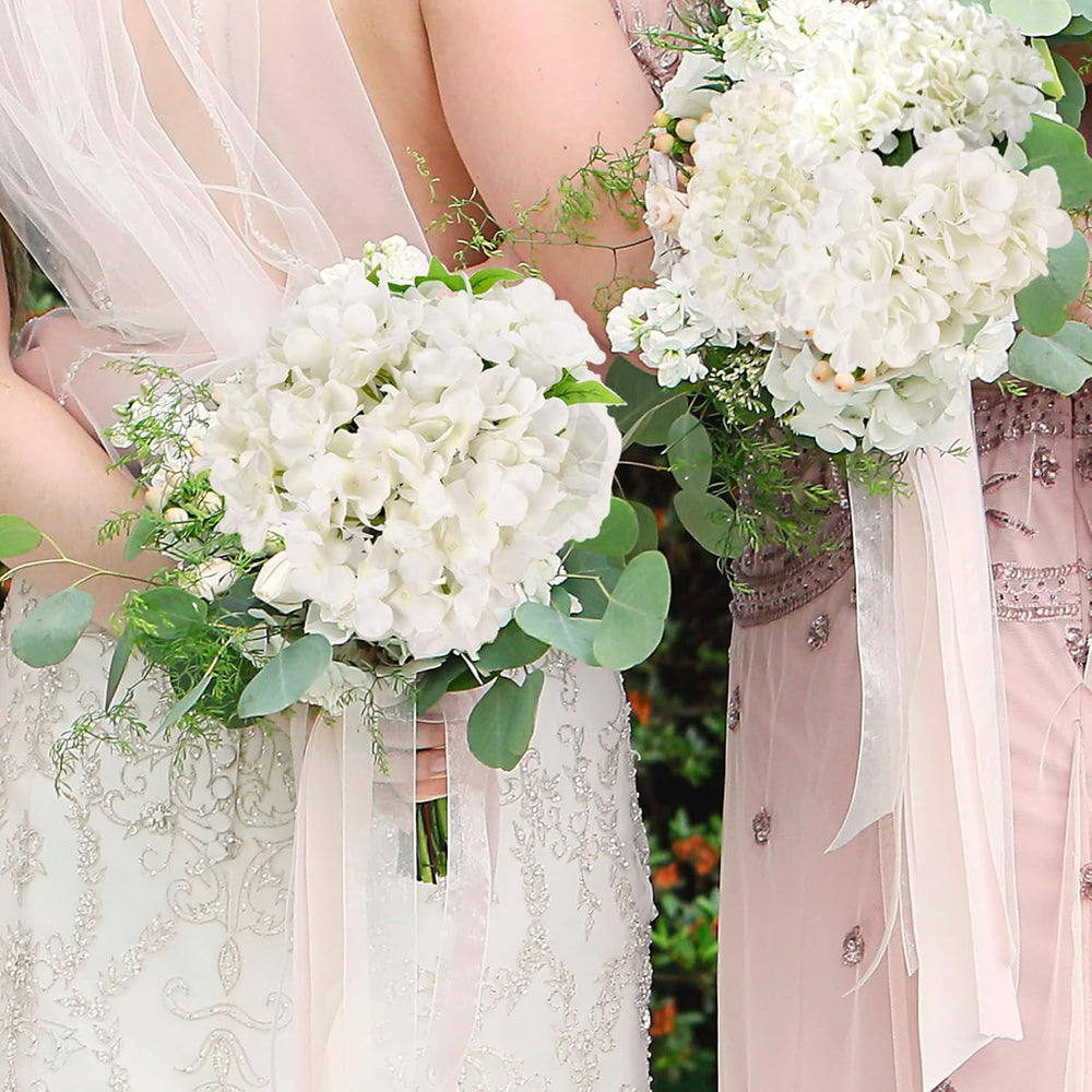 Auihiay 204Pcs Hydrangea Artificial Flowers Bulk, Silk Hydrangeas Flowers