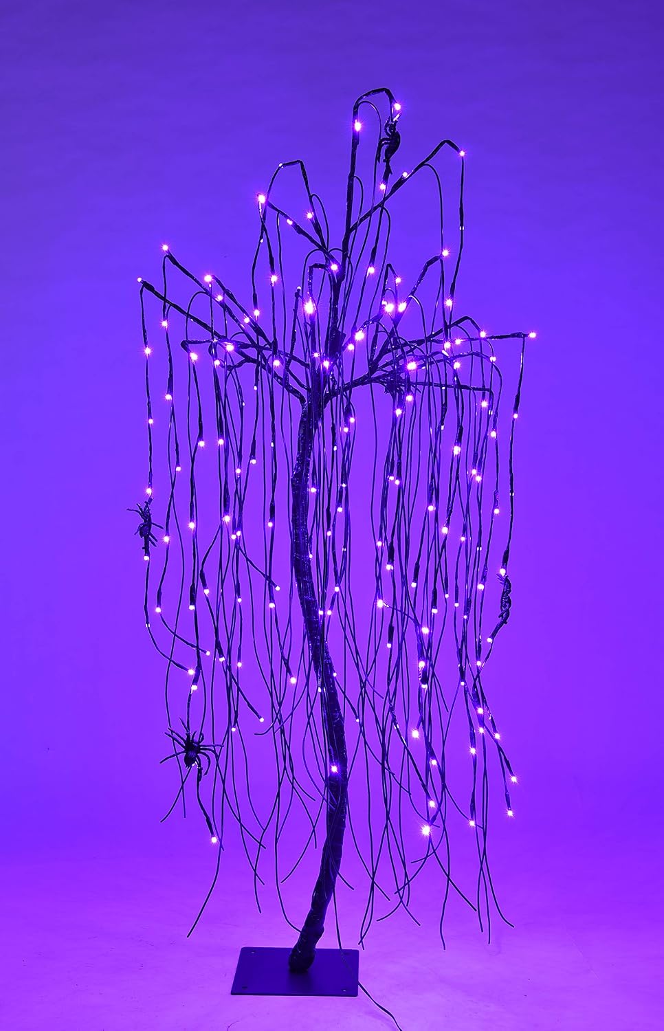 4' Purple LED Halloween Willow Tree