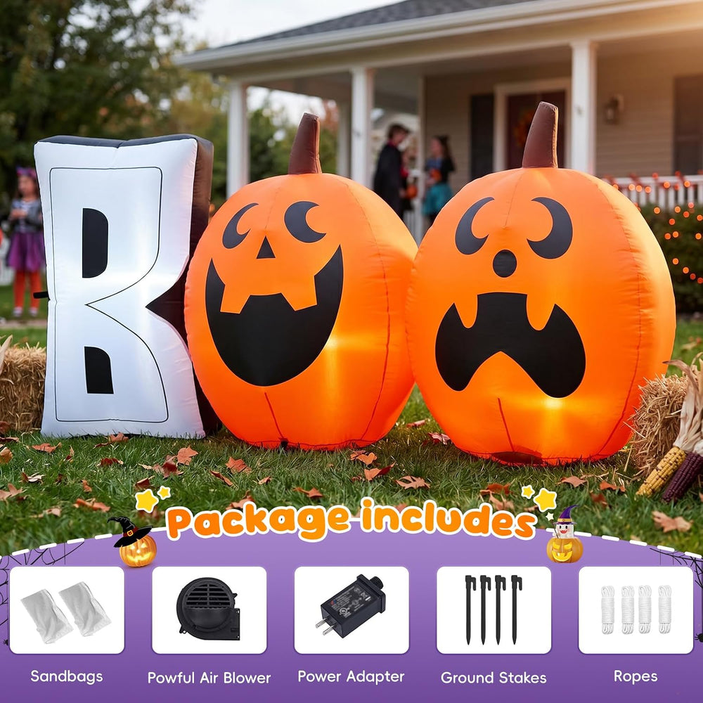 Halloween 6ft Pumpkin Inflatable Decoration,