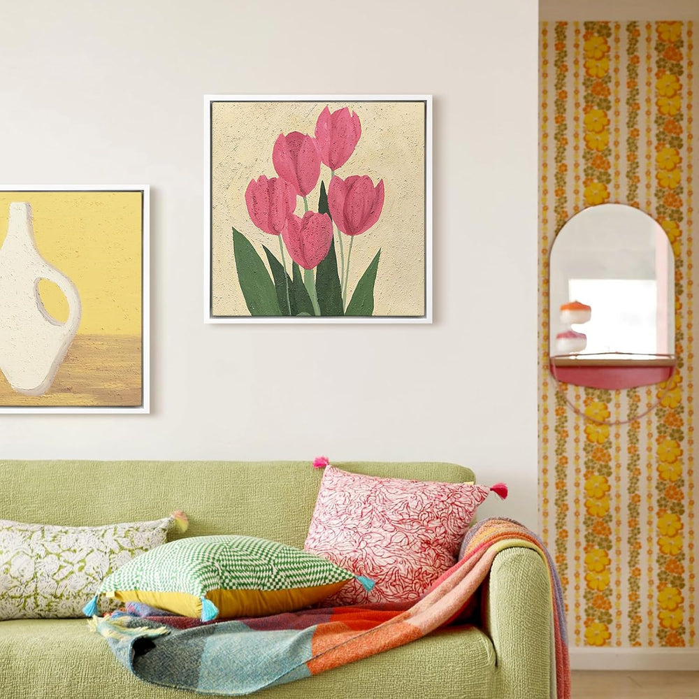 12x12 White Floater Frame for Canvas Painting 0.6-0.8" Deep,2 Pack