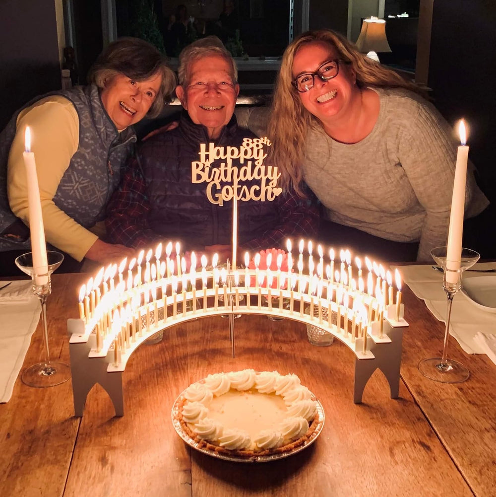 White Candle Holder Centerpiece for Milestone Birthdays – Perfect for 40th, 5...