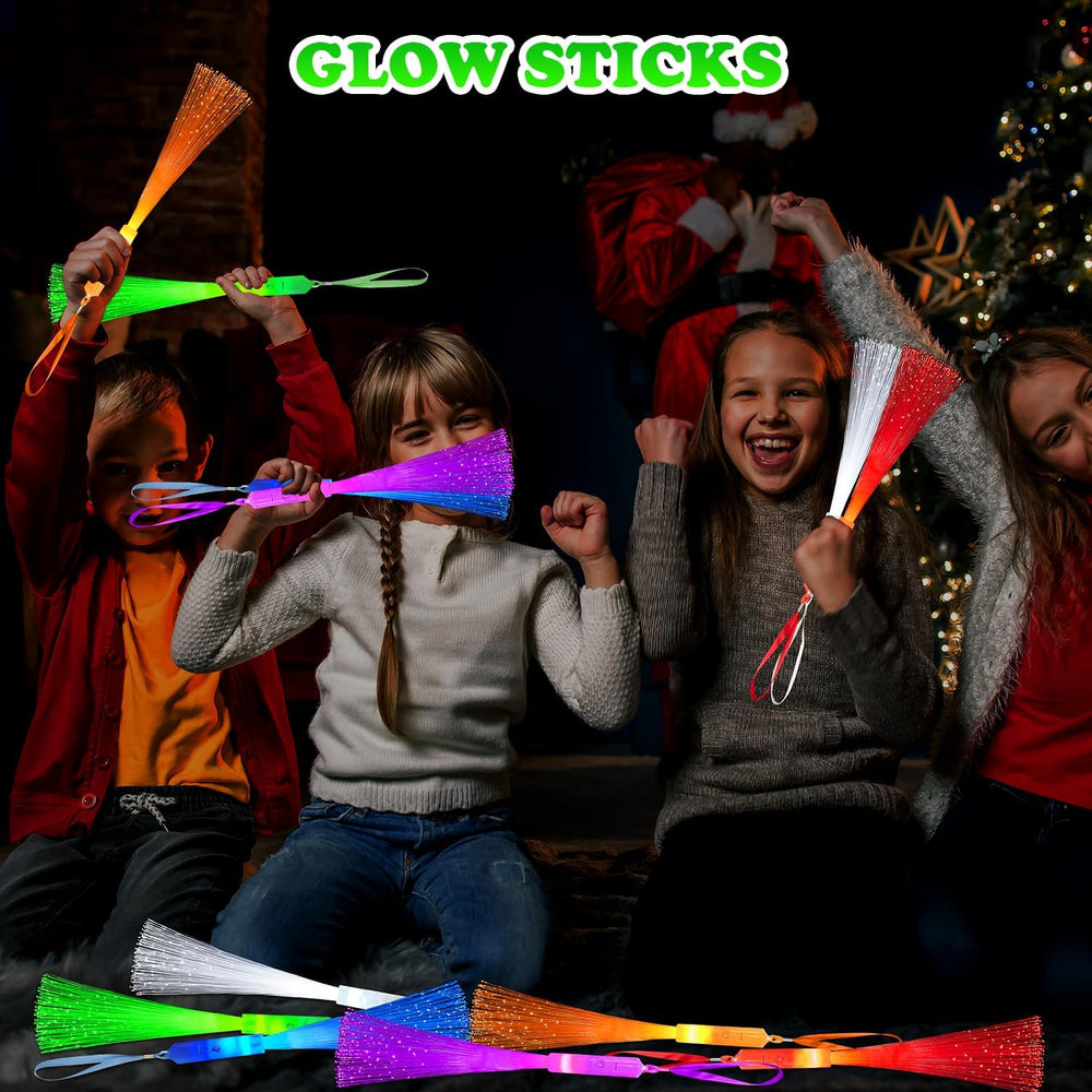 Halloween Glow Fiber Optic Lights Bulk-24 Pcs,Light Up Party Favors for Kid