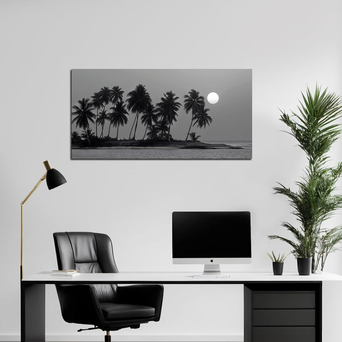 black and white wall art coastal landscape ocean, close-up detail