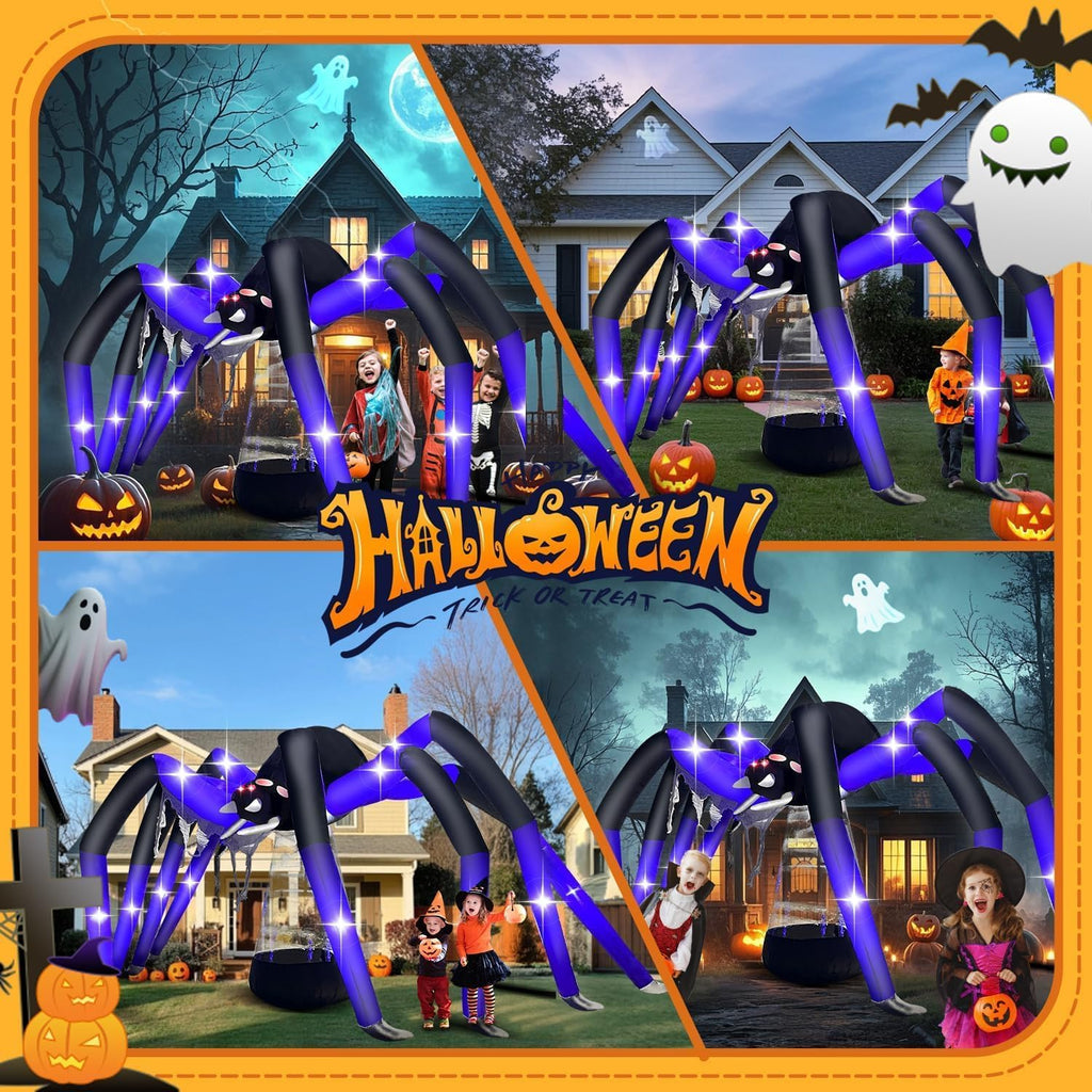 9ft giant outdoor halloween inflatables decorations spider blow, close-up detail