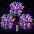 Solar Rope Lights,98FT Multicolor LED Outdoor Lights with Remote for Garden