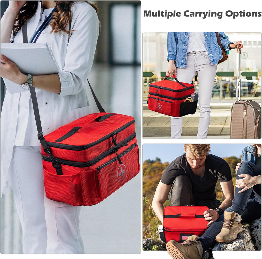 BAGSFY Medicine Bag, Large Medical Bag and First Aid Bag Empty for Travel