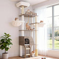 Hey-brother Wooden Cat Tree, Furniture Tower with Large Platforms, MPJ121SG