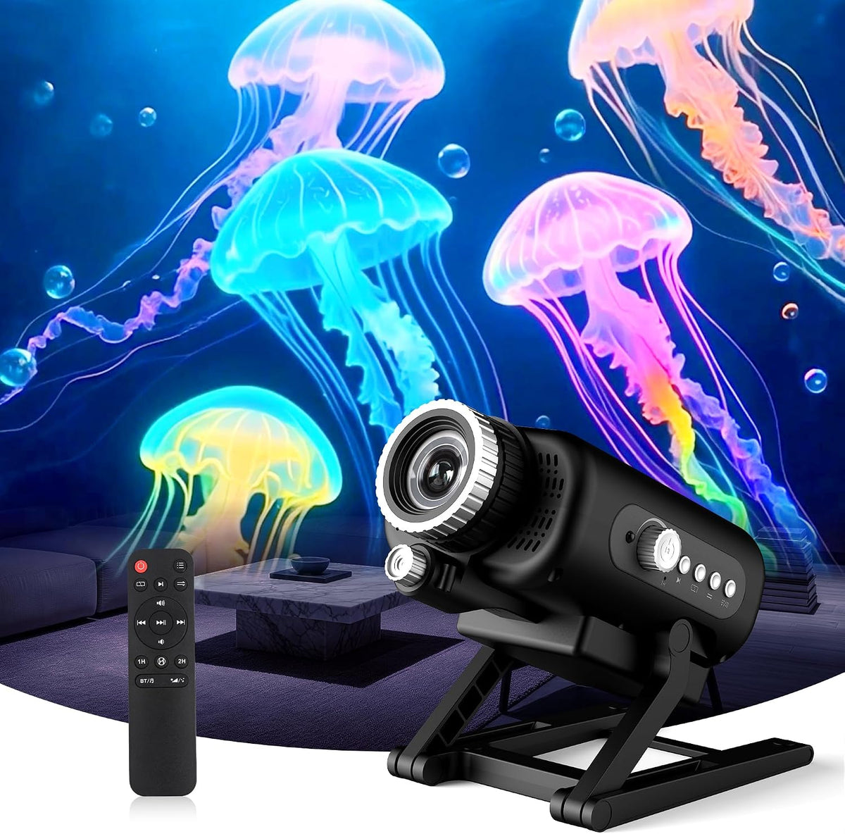 3D Star Projector, Galaxy Projector Ocean Planetarium Night Light with 60 Scenes for Bedroom Decor, Bluetooth Speaker, Remote Control & Timer, Ideal Gift for Adults, Girls, Boys, Christmas & Birthday