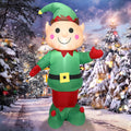 5FT H Christmas Inflatable Christmas Elf Boy with Build-in LED Lights, Blow up Christmas Inflatable Outdoor Indoor Decorations Large Party Yard Decoration
