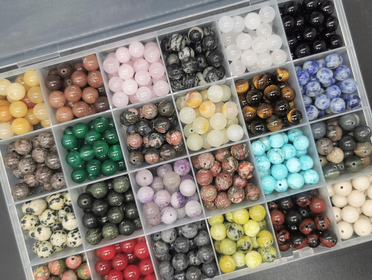 8mm natural round stone beads gemstone beading loose, side view