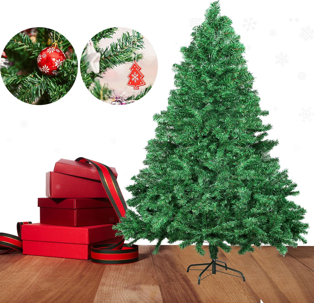 Artificial Christmas Tree, 1000 PVC Tips Full Hinged Spruce Tree with Foldabl...