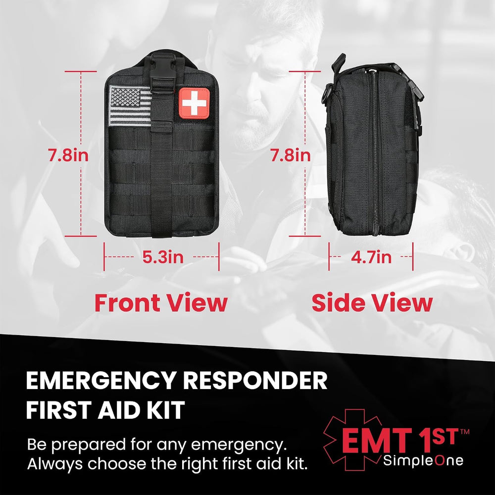 EMT 1st 250 Pcs Responder Emergency First Aid Kit with 30 Unique Items