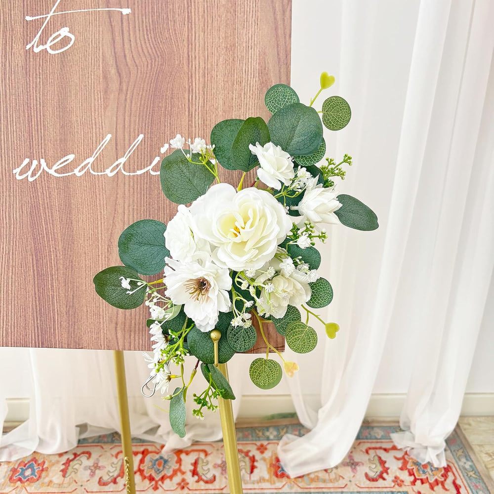 Odouzy Pack of 2 Wedding Arch, Artificial Flowers, Wedding Decor，Flower Garla...