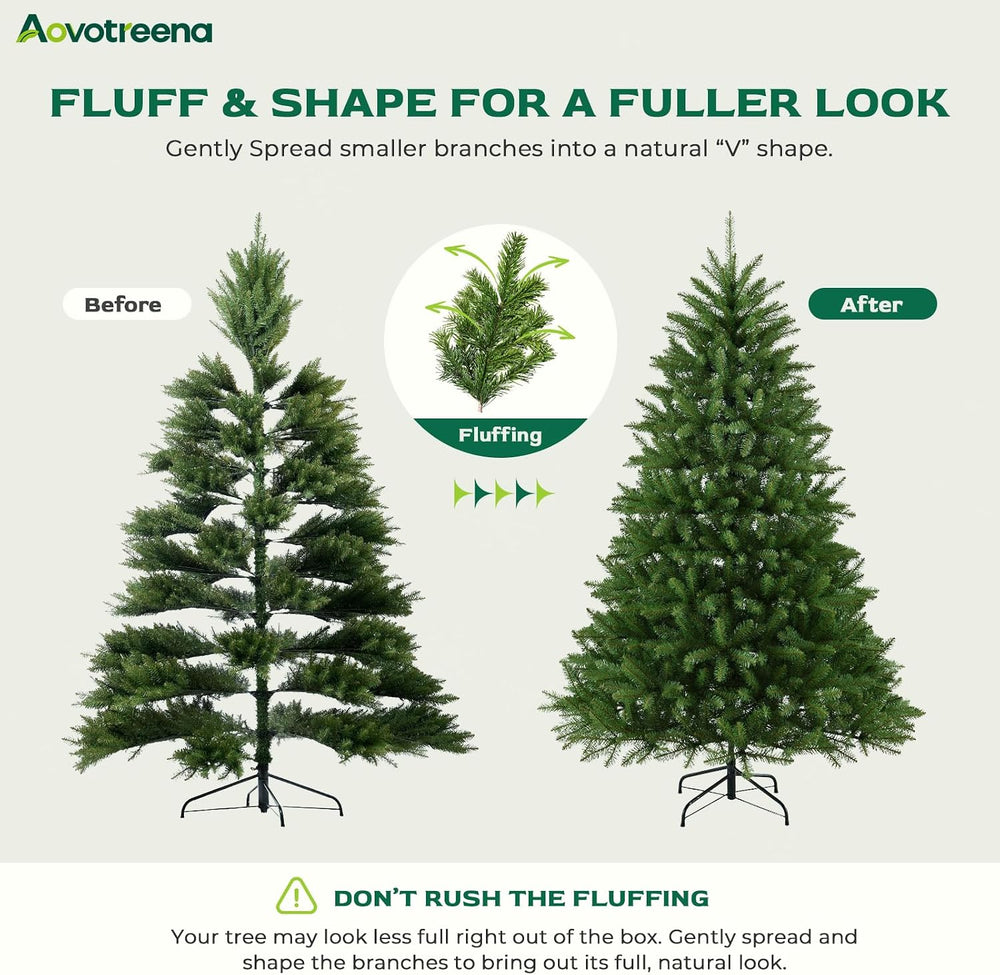 6.5ft Unlit Christmas Tree 1470 PVC Tips for Holiday Party Decor