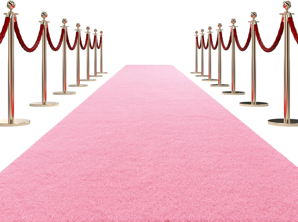 HOMBYS 450 GSM Extra Thick 3x15 ft Pink Carpet Runner for Partys & Events...