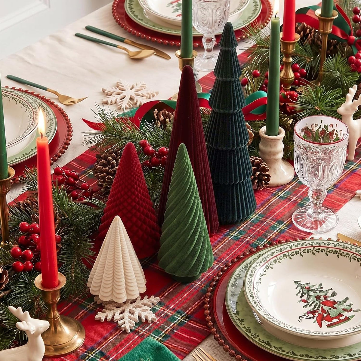 weysat red green white 5 pcs neutral christmas showing dimensions