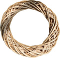 Ashland Natural Willow Wreath, Unfinished Hand-Woven Seasonal Craft Base, Brown, 18", 1-Pack