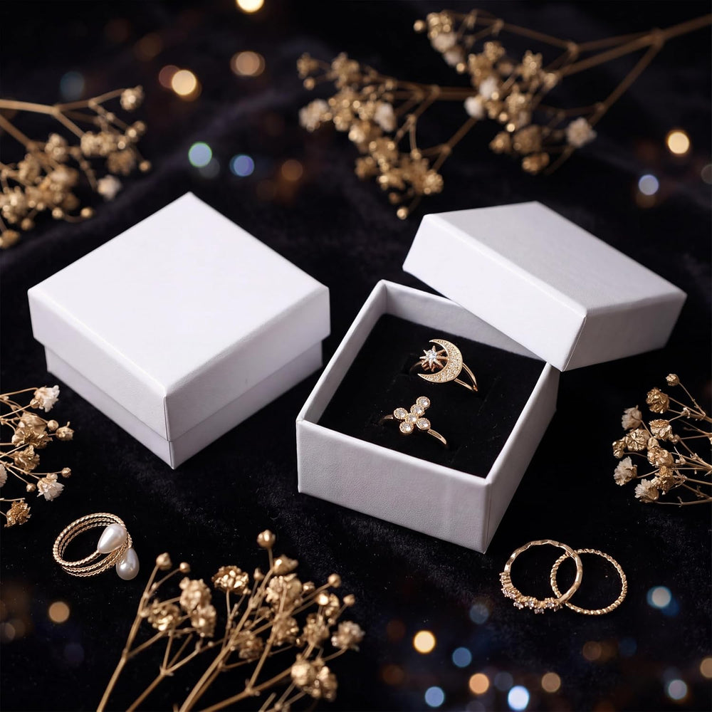 Landical 300 Pieces Jewelry Gift Boxes 2 x 2 x 1.2 Inch Jewelry Boxes Square ...