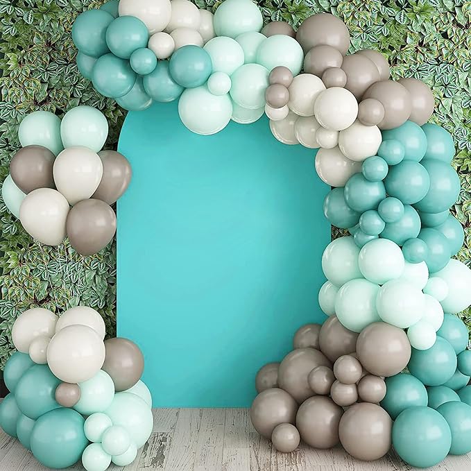 Wedding Arch Cover 7.2FT 6FT Arch Backdrop Cover Spandex Fitted Arch Cover for Round Top Chiara Backdrop Stand Covers for Wedding Birthday Party Baby Shower Banquet Ceremony Decoration (Set of 2)