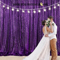 ShinyBeauty Sequin Backdrop 10FTx10FT Purple Backdrop Background Glitter Drapery for Birthday Parties Sparkly Photography Backdrops Purple Curtain Drape
