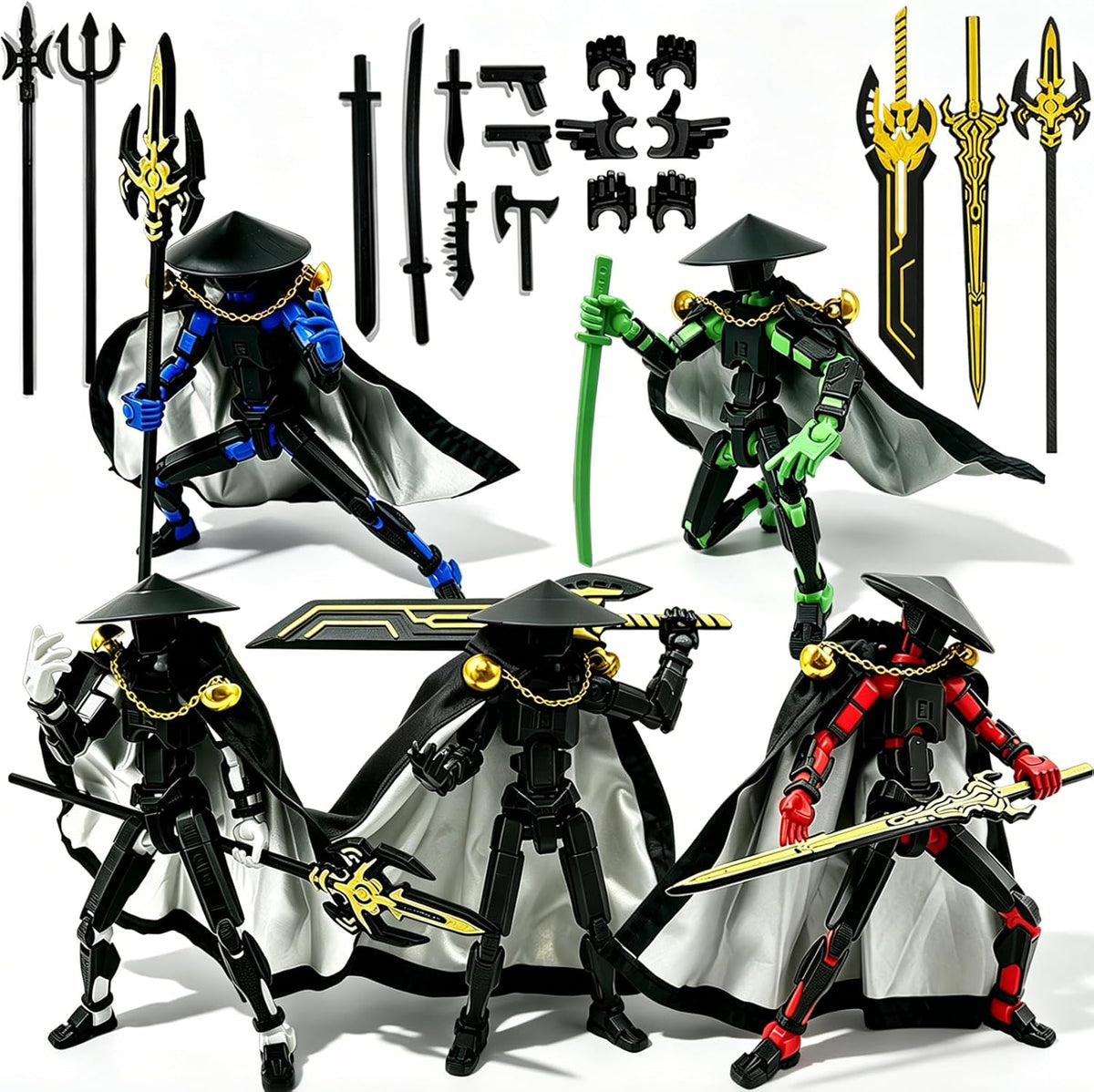 Dumwick T13 Action Figure,3D Printed Dummy Robot 13 Action Figure Set