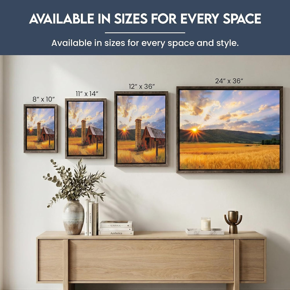 BARNWOODUSA | Rustic Barnwood Canvas Frame | For Oil Paintings & Wall Art...