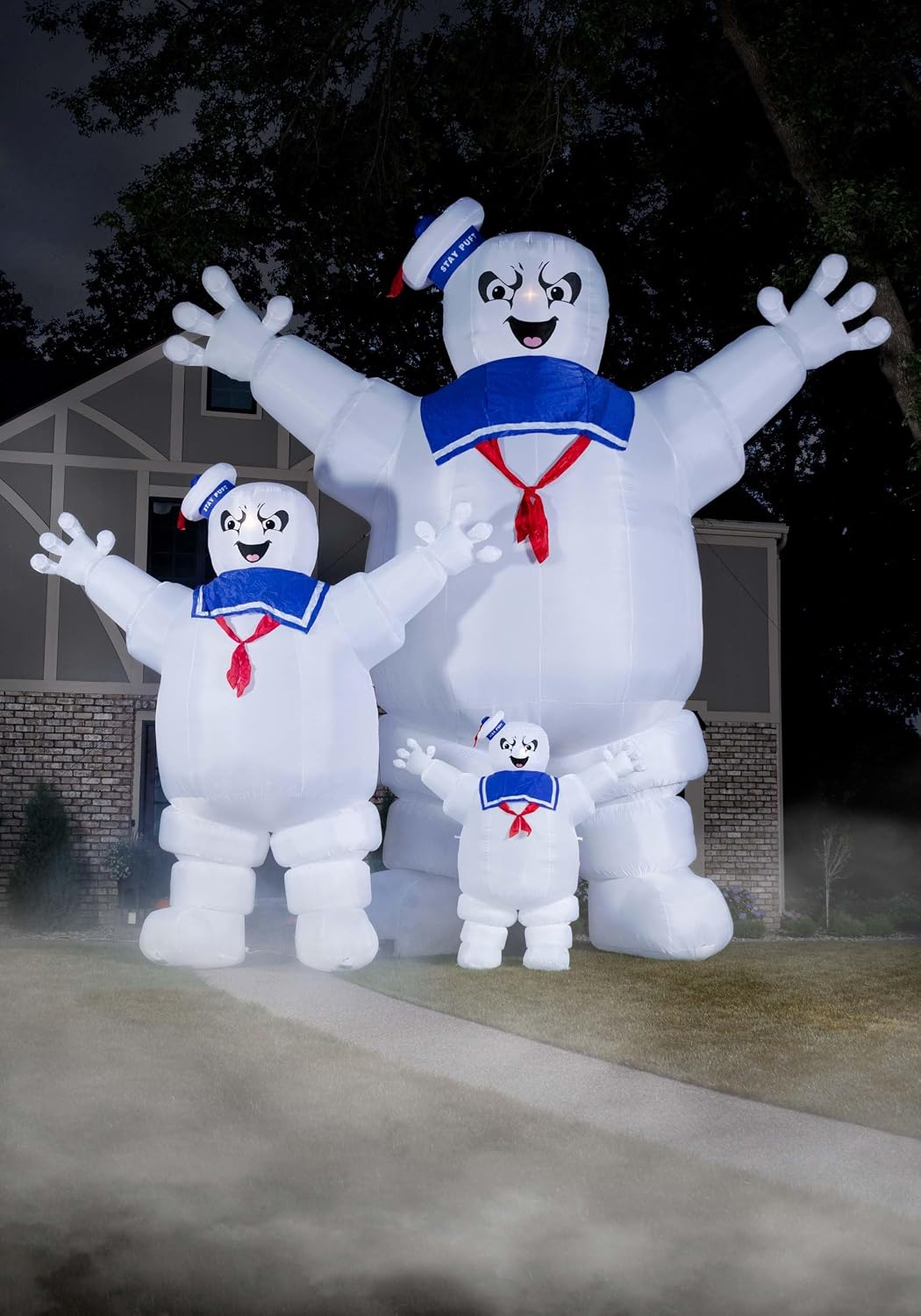 fun costumes ghostbusters inflatable stay puft marshmallow man showing dimensions
