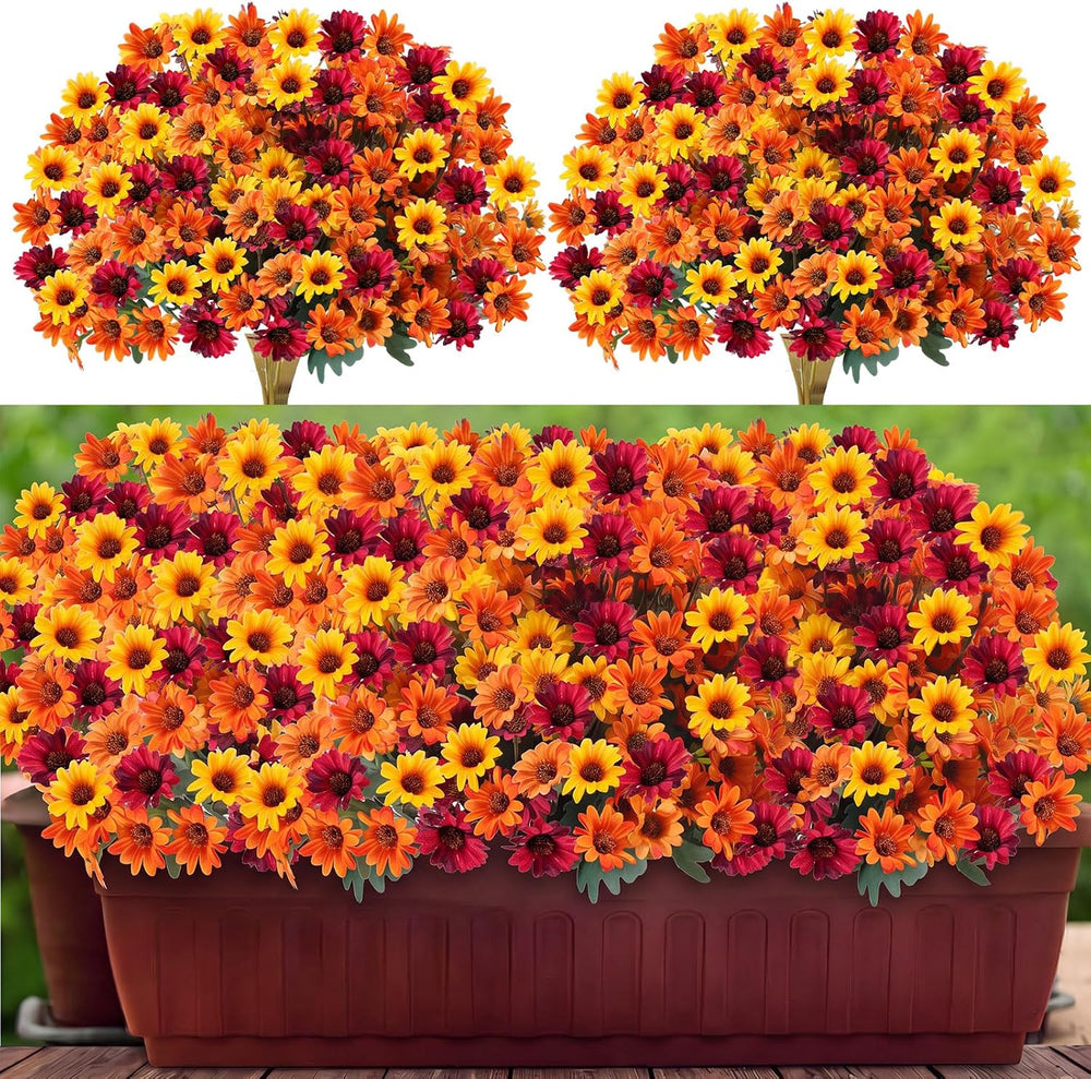 12 Pcs Thanksgiving Fall Artificial Mums for Outdoors