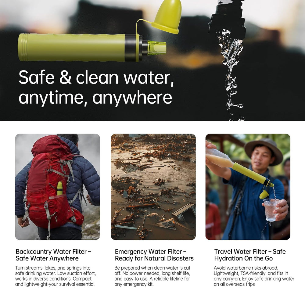 Water Filter Straw, Electrosorption Portable Water Filter 1pcs