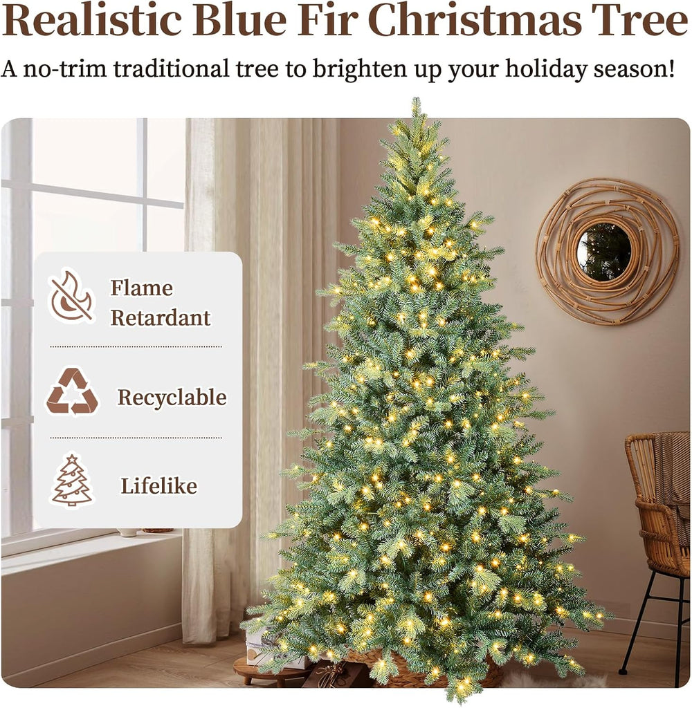 5 ft Prelit Artificial Blue Spruce Christmas Tree with 250 Light