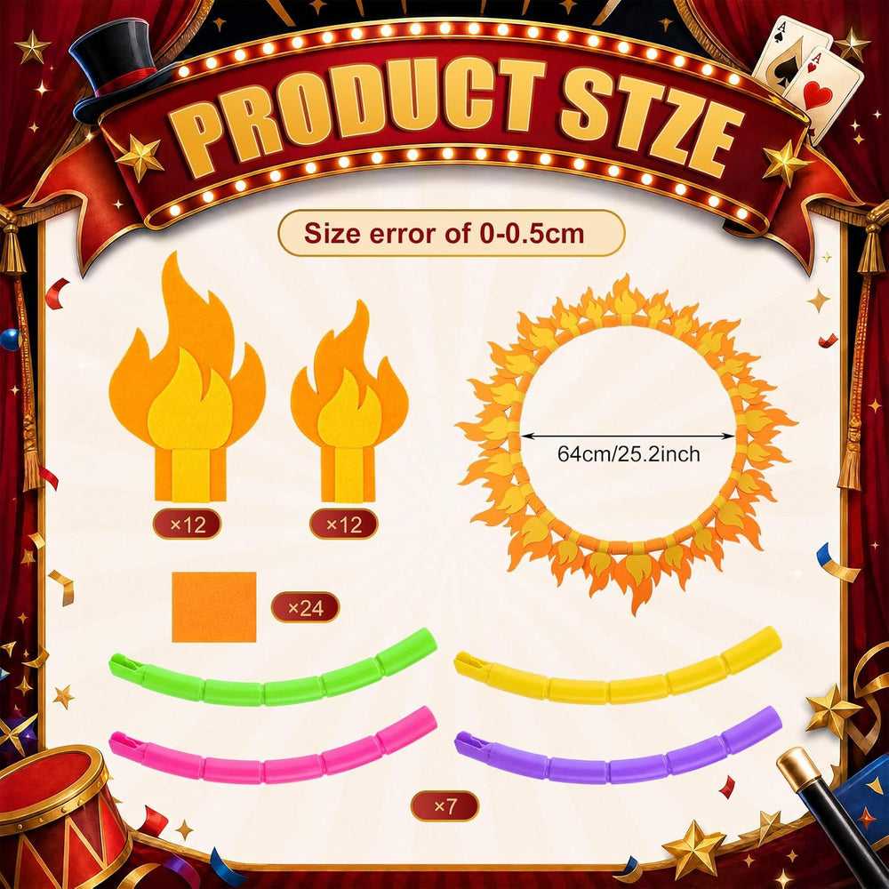 Yalikop 27 in Fun Halloween Circus Fire Ring Hoop Costume Prop