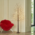 Hairui Lighted Brown Tree Plug in 6FT 690 LED Artificial Twig Tree with Lights for Christmas Holiday Wedding Room Decorations Indoor Outdoor