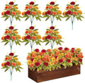 HOMSHIAM 8 Bunches Artificial Fall Flowers, 64 Heads, 4 Colors, Faux Mums