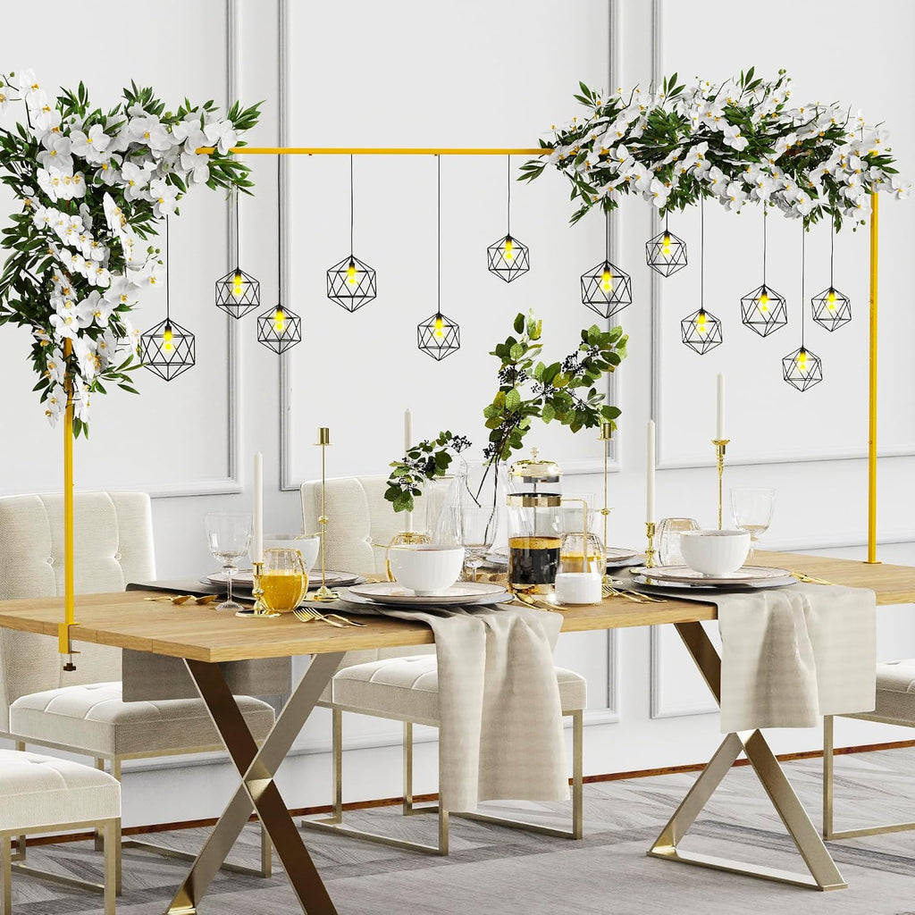 Fomcet Over The Table Rod Stand with Clamps Gold Adjustable Table Arch