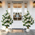 2 Pcs Artificial Camellia Tree, 38" Artificial Trees for Outdoors