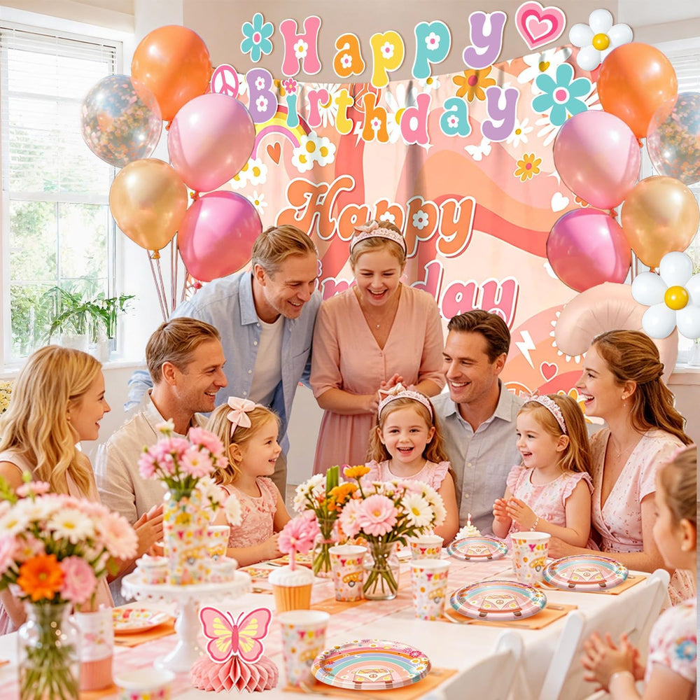 Two Groovy Birthday Decorations Balloon Garland Arch Kit 223pcs