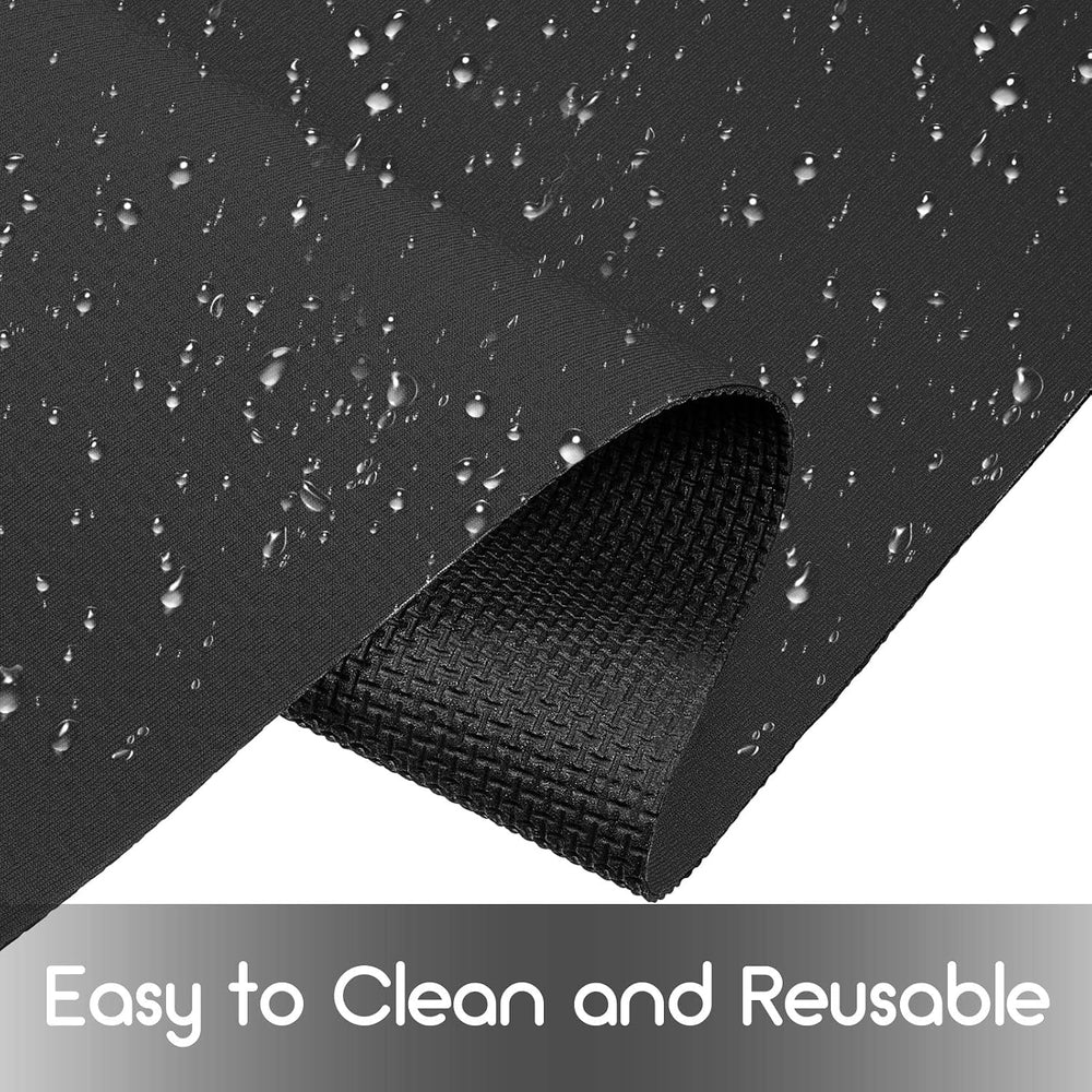 Boao 10 X 2.3 Ft Neoprene Carpet Runner Black, Non Slip Rubber Backed