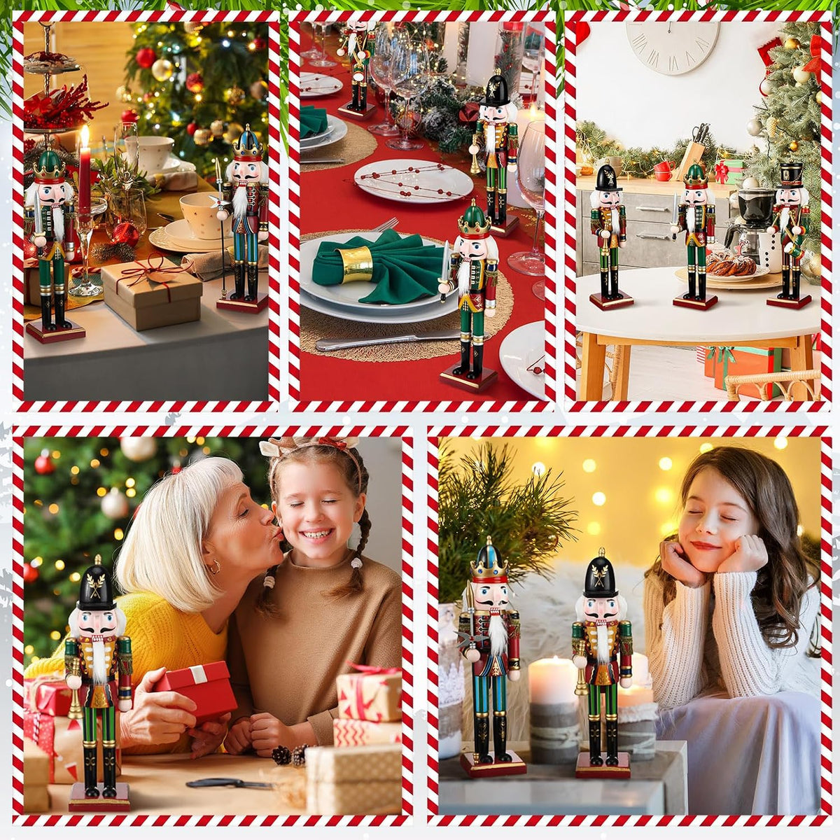 suzile 4 pcs 12 inch christmas nutcracker figures showing dimensions