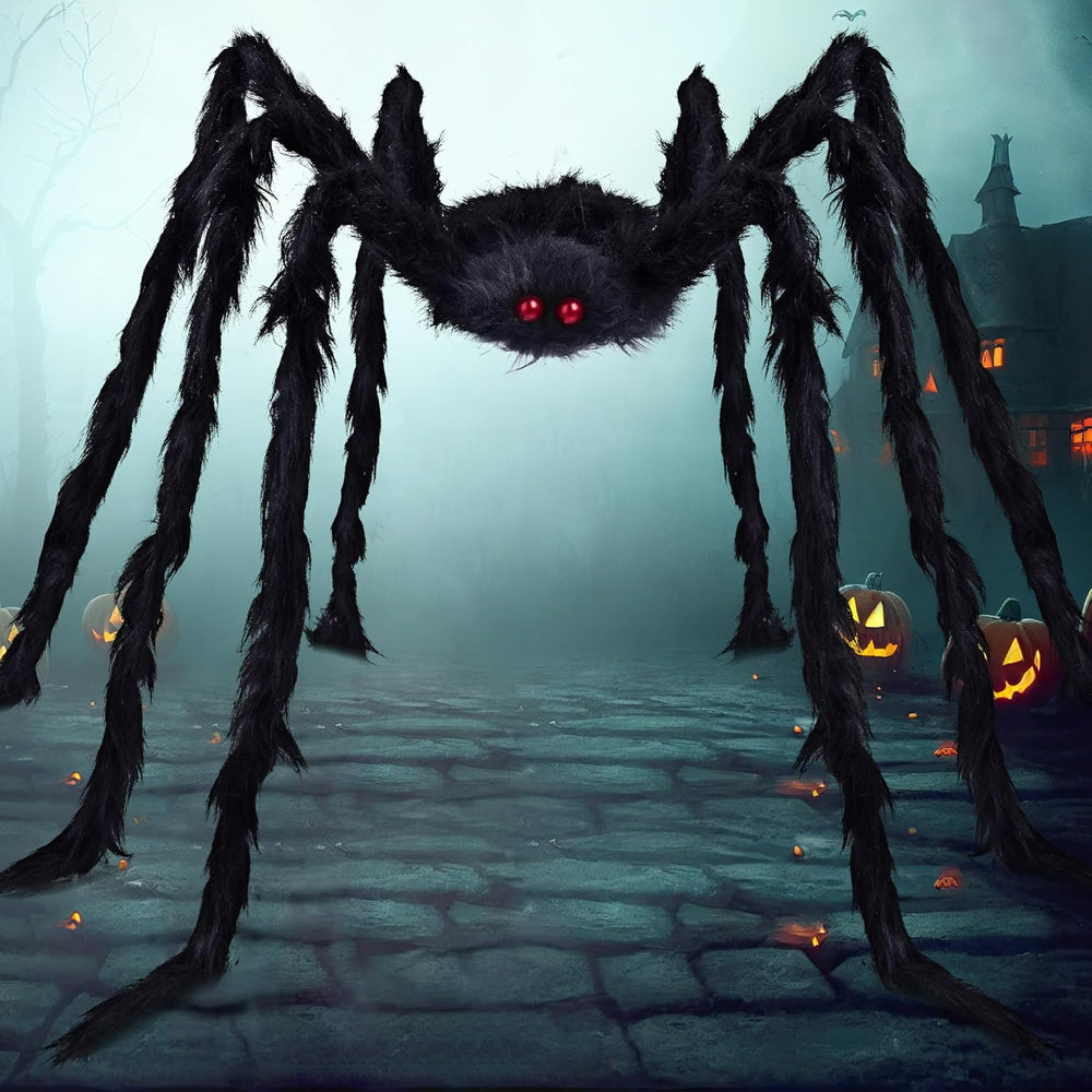 JOYIN 9 Ft Halloween Spider Outdoor Decorations, Giant Spider Scary Large Pro...
