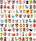 90 Pcs 3D Animals Silicone Focal Beads Bulk for Pens, Keychain Making