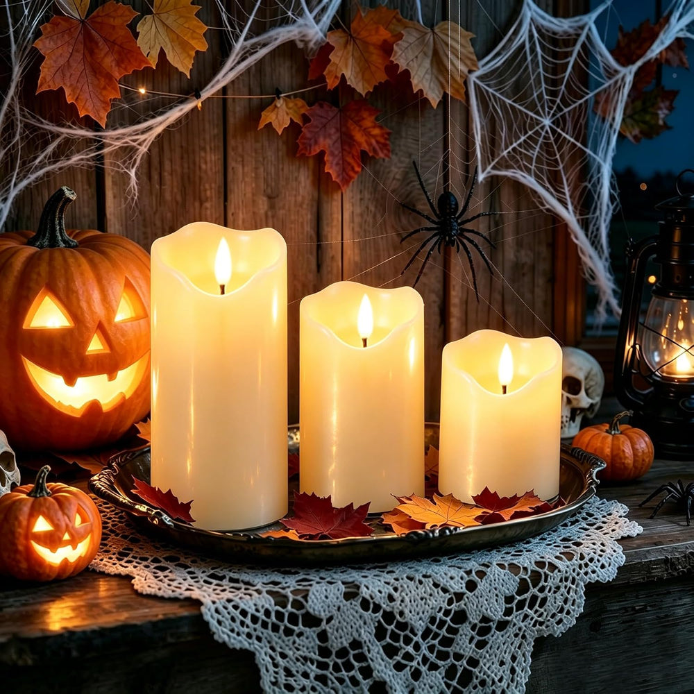 VIEWELLD Flickering Flameless Candles with Remote and Timer, Realistic LED Ca...
