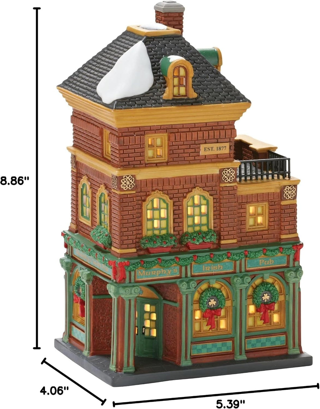department 56 christmas in the city village murphy's, package contents