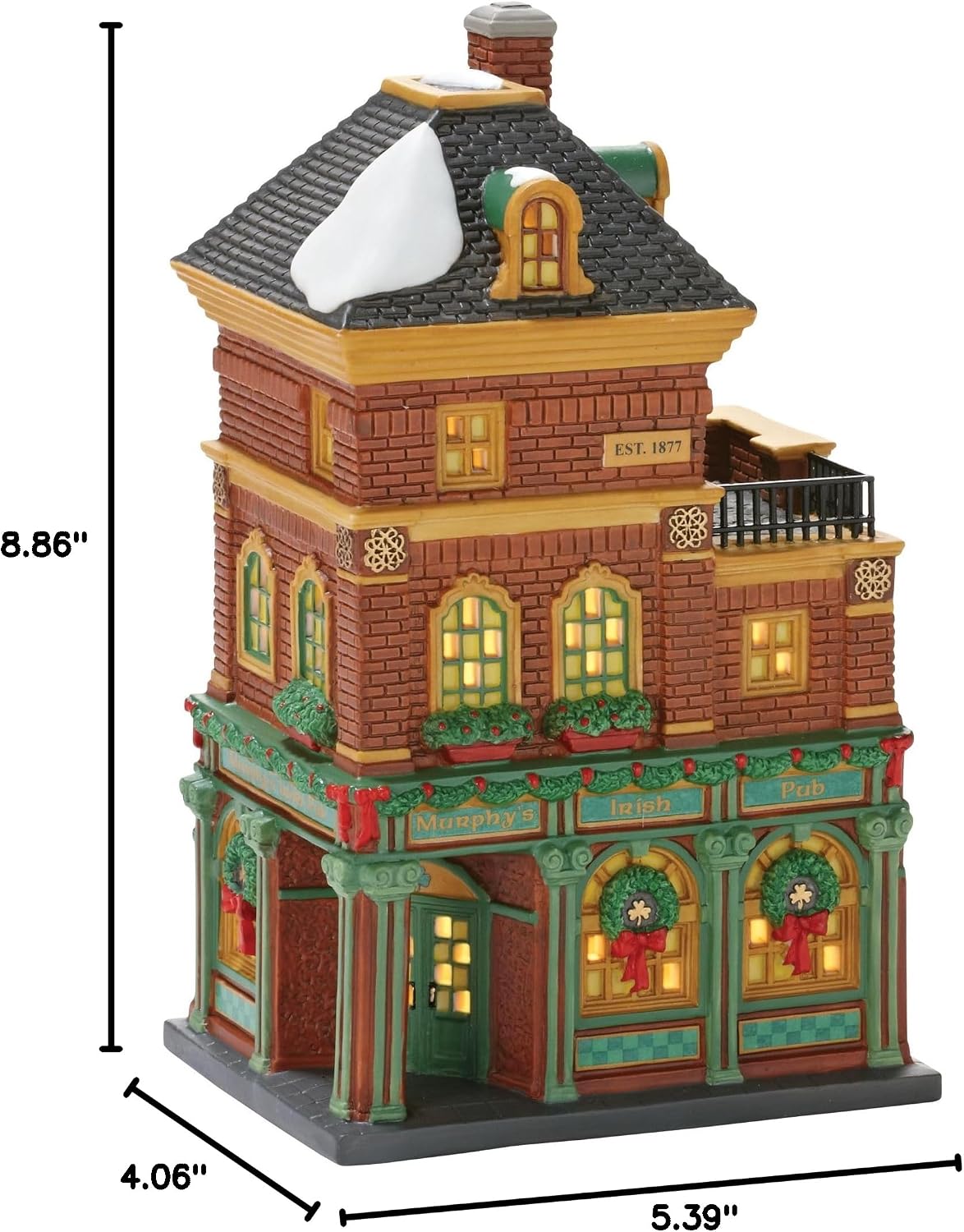 department 56 christmas in the city village murphy's, package contents