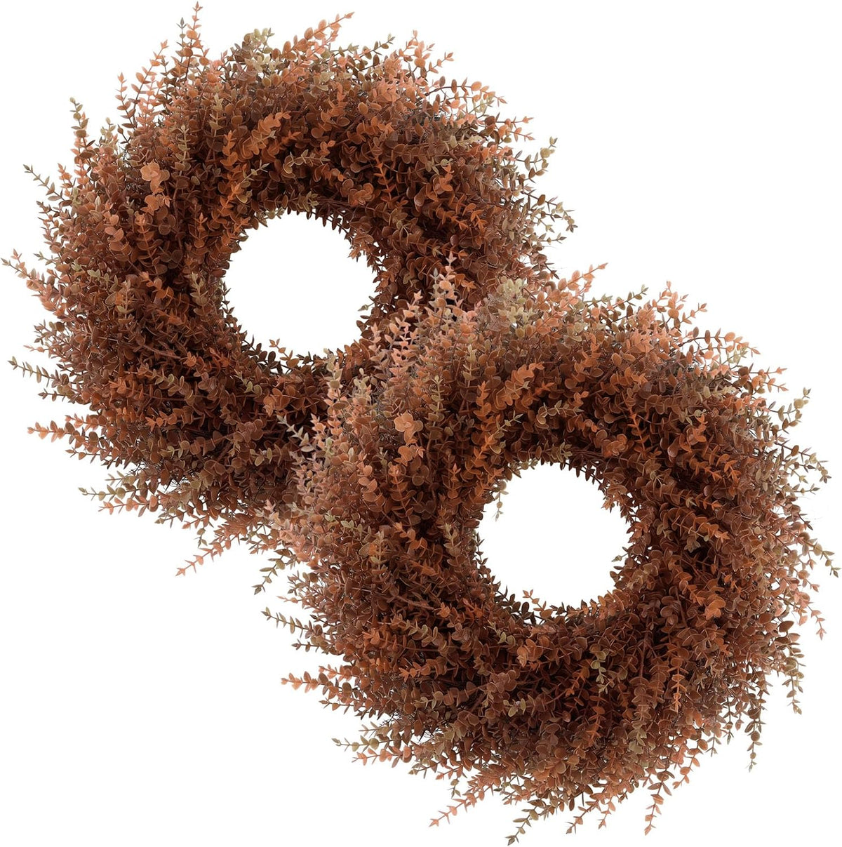 Cindeer 2 Pack 20" Fall Boxwoods Wreaths for Front Door Autumn Wreath