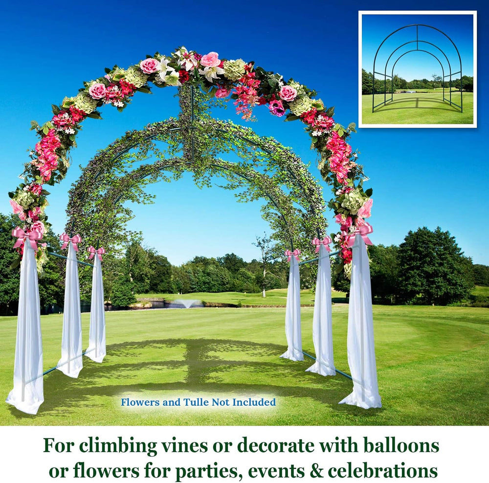 YardGrow Large Garden Support Arch Pergola Frame( 6.5 x 7 x 7.2ft)