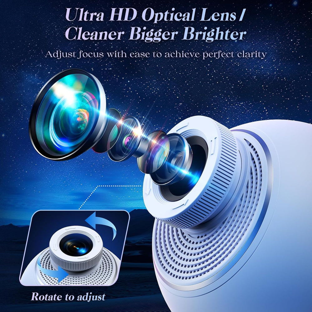 3D Galaxy Projector, 60 HD Dynamic Scenes, Star Light Projector for Home