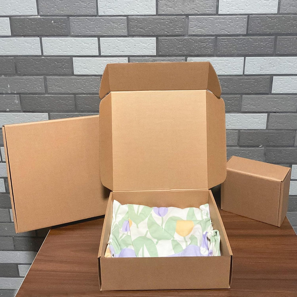10x10x3 inch Shipping Boxes 20 Pack, Brown Corrugated Cardboard Mailer Box